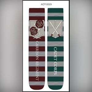 Anime Attack on Titan Women's 2 Pair Crew Cut‎ Socks